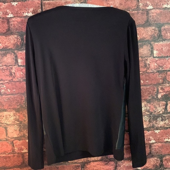Calvin Klein size PS patchwork black top with faux suede and leather patches - Picture 3 of 6